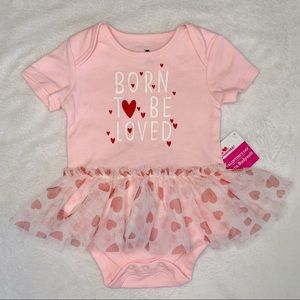 NWT Baby Girl Valentine’s Day Tutu Heart Onesie